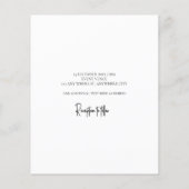 Budget Minimalistisches Foto Script Einladung (Rückseite)
