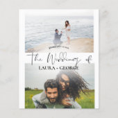 Budget Minimalistisches Foto Script Einladung (Vorderseite)