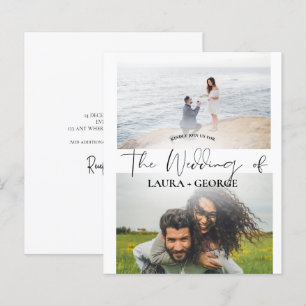 Budget Minimalistisches Foto Script Einladung