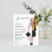 Budget Minimalistisches Foto Sie tat es Abschluss (Stehend Vorderseite)