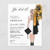 Budget Minimalistisches Foto Sie tat es Abschluss (Vorderseite)