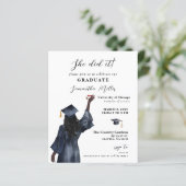 Budget Minimalistisches Foto Sie tat es Abschluss (Stehend Vorderseite)