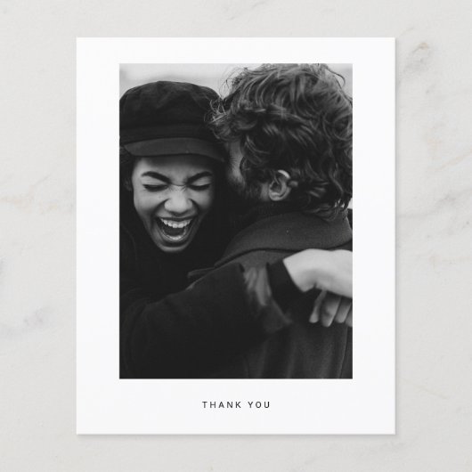 Budget Minimalistisches Foto Vielen Dank Postkarte Flyer (Vorne)