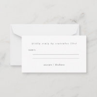 Budget Minimalistisches Schwarz-Weiß-RSVP