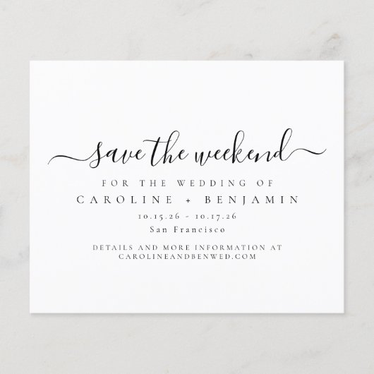 Budget Minimalistisches Schwarzes Skript Rettete d (Vorderseite)