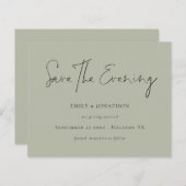 Budget Minimalistisches Skript Blass Sage Gerettet (Vorne/Hinten)