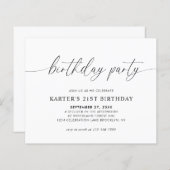 BUDGET Minimalistisches Skript White Adult Geburts (Vorne/Hinten)