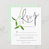 Budget Mistletoe Skript WeihnachtsWedding RSVP (Vorne/Hinten)