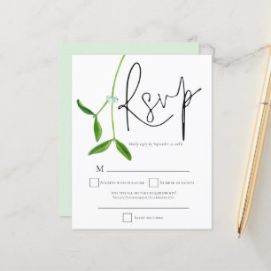 Budget Mistletoe Skript WeihnachtsWedding RSVP