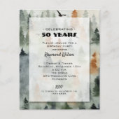 Budget Misty Forest Birthday Einladungen (Vorderseite)