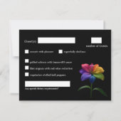 🌈 Budget Mit Menü RSVP Technicolor Love  Karte (Rückseite)