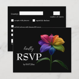 🌈 Budget Mit Menü RSVP Technicolor Love  Karte