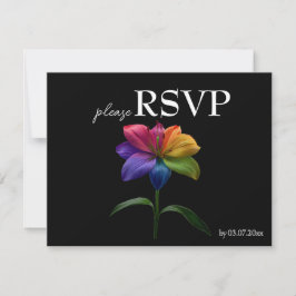 🌈 Budget mit Menü-RSVP Technicolor Love  RSVP Karte