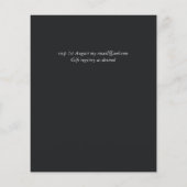 Budget Mitternacht Blue Blätter Hochzeitseinladung (Rückseite)