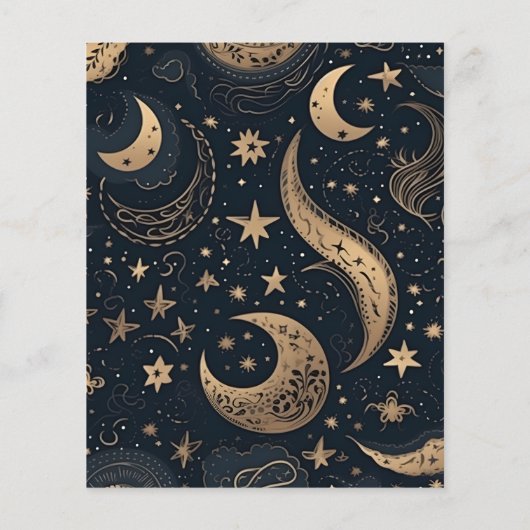 Budget Mitternacht Blue Gold Celestial Wedding (Rückseite)