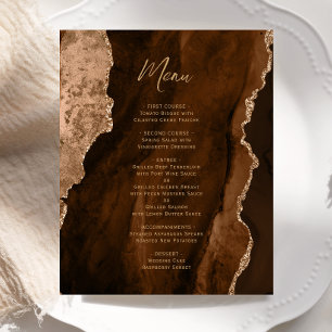 Budget-Mocha-Braun-Gold-Achat-Hochzeitsmenü
