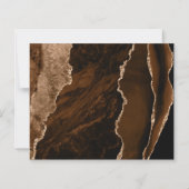 Budget Mocha Brown Agate Tan Wedding Save the Date (Rückseite)