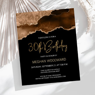 Budget Mocha Gold Agate 30. Geburtstag