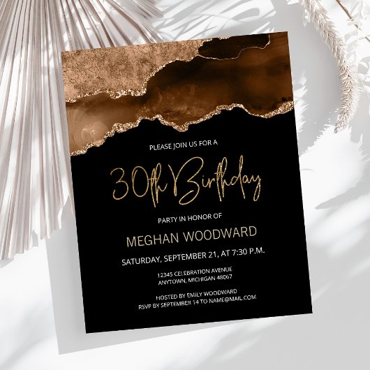 Budget Mocha Gold Agate 30. Geburtstag