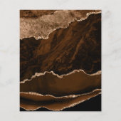 Budget Mocha Gold Agate 50th Anniversary Invite (Rückseite)