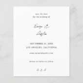 Budget MOD Calligraphy Save the Date Flyer (Vorne)