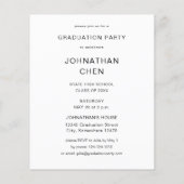 Budget Mod Foto Graduation Party Vertikal Dunkel Flyer (Hinten)