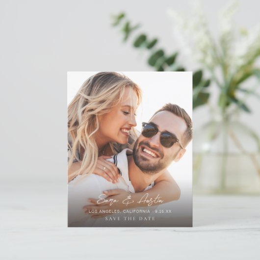 Budget MOD Kalligrafie Foto Vertikal Gerettet Date (Stehend Vorderseite)