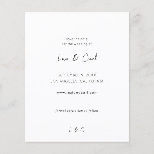 Budget MOD Para Foto Trio H Save the Date (Rückseite)