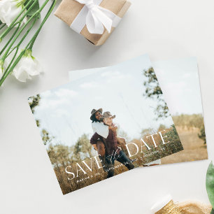 Budget Modern 2 Foto Das Script H Save the Date Flyer