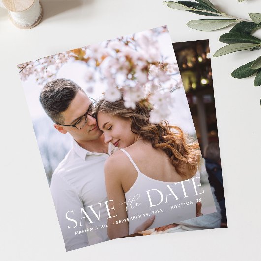 Budget Modern 2 Foto Das Script V Save the Date Flyer