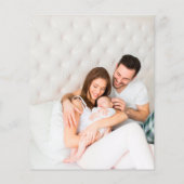 Budget Modern 2 Foto Overlay Geburtsankündigung (Rückseite)