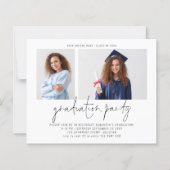 Budget Modern 2 Foto Script Graduation Party (Vorderseite)