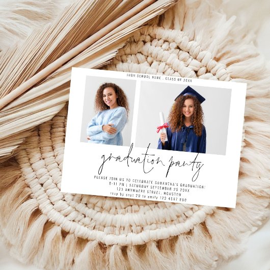 Budget Modern 2 Foto Script Graduation Party