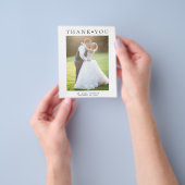 Budget modern 2 Fotos Hochzeit danke Karte (Gruppe)