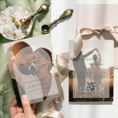 Budget Modern 2 Photo Wedding Invitation Einladung