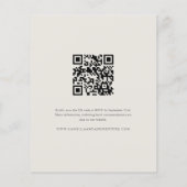 Budget Modern 4 Foto QR Code Hochzeit Einladung (Rückseite)
