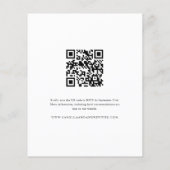Budget Modern 4 Foto QR Code Hochzeit Einladung (Rückseite)