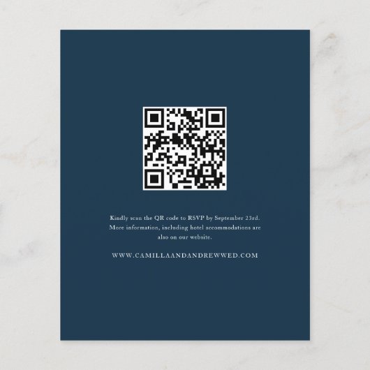 Budget Modern 4 Foto QR Code Hochzeit Einladung (Rückseite)