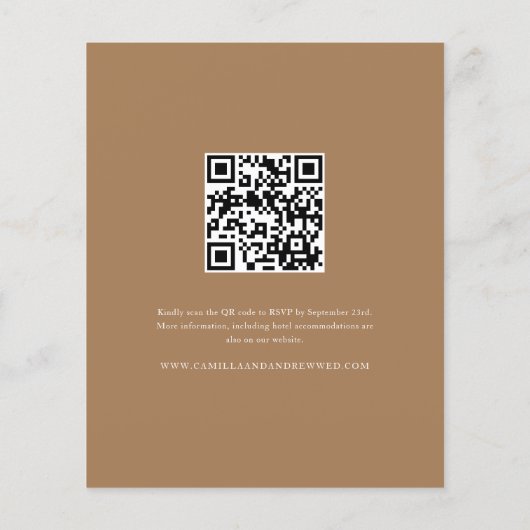 Budget Modern 4 Foto QR Code Hochzeit Einladung (Rückseite)