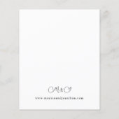 Budget Modern 9 kalligraphische Hochzeit - Schwarz Flyer (Hinten)