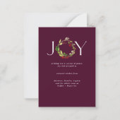 Budget Modern Aquarell Weihnachtskarte Mitteilungskarte (Rückseite)