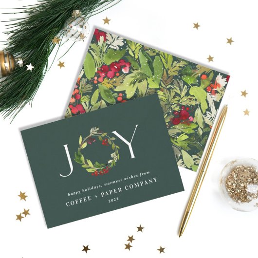 Budget Modern Aquarell Weihnachtskarte Mitteilungskarte