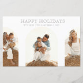 Budget Modern Arches Terracotta Foto Holiday Card (Vorderseite)