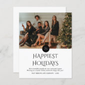 BUDGET Modern Black Company Logo Foto Weihnachten (Vorne/Hinten)