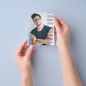 BUDGET Modern Black Script Foto GRAD Vielen Dank Flyer (Gruppe)