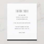 BUDGET Modern Black Script Foto GRAD Vielen Dank Flyer (Hinten)
