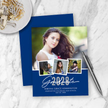 BUDGET Modern Blue Abschluss Foto Collage