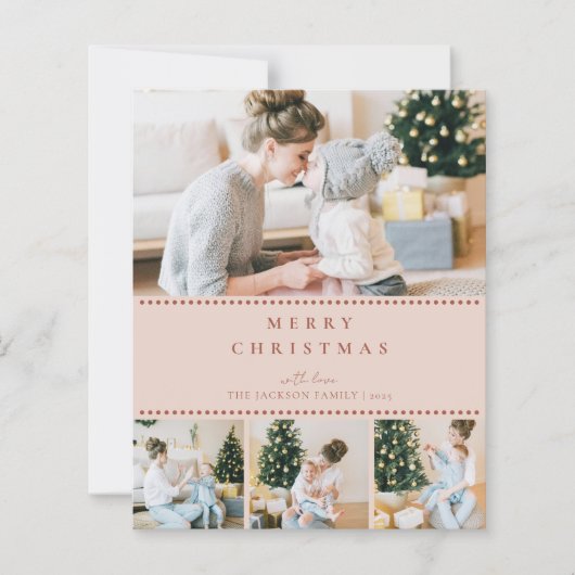 BUDGET Modern Blush Multi Photo Christmas (Vorderseite)