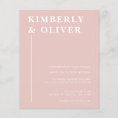 Budget Modern Blush Wedding Invitations (Vorderseite)
