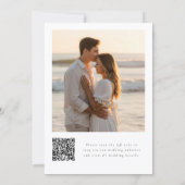 Budget Modern Boho 2 Photo Wedding Einladung (Rückseite)